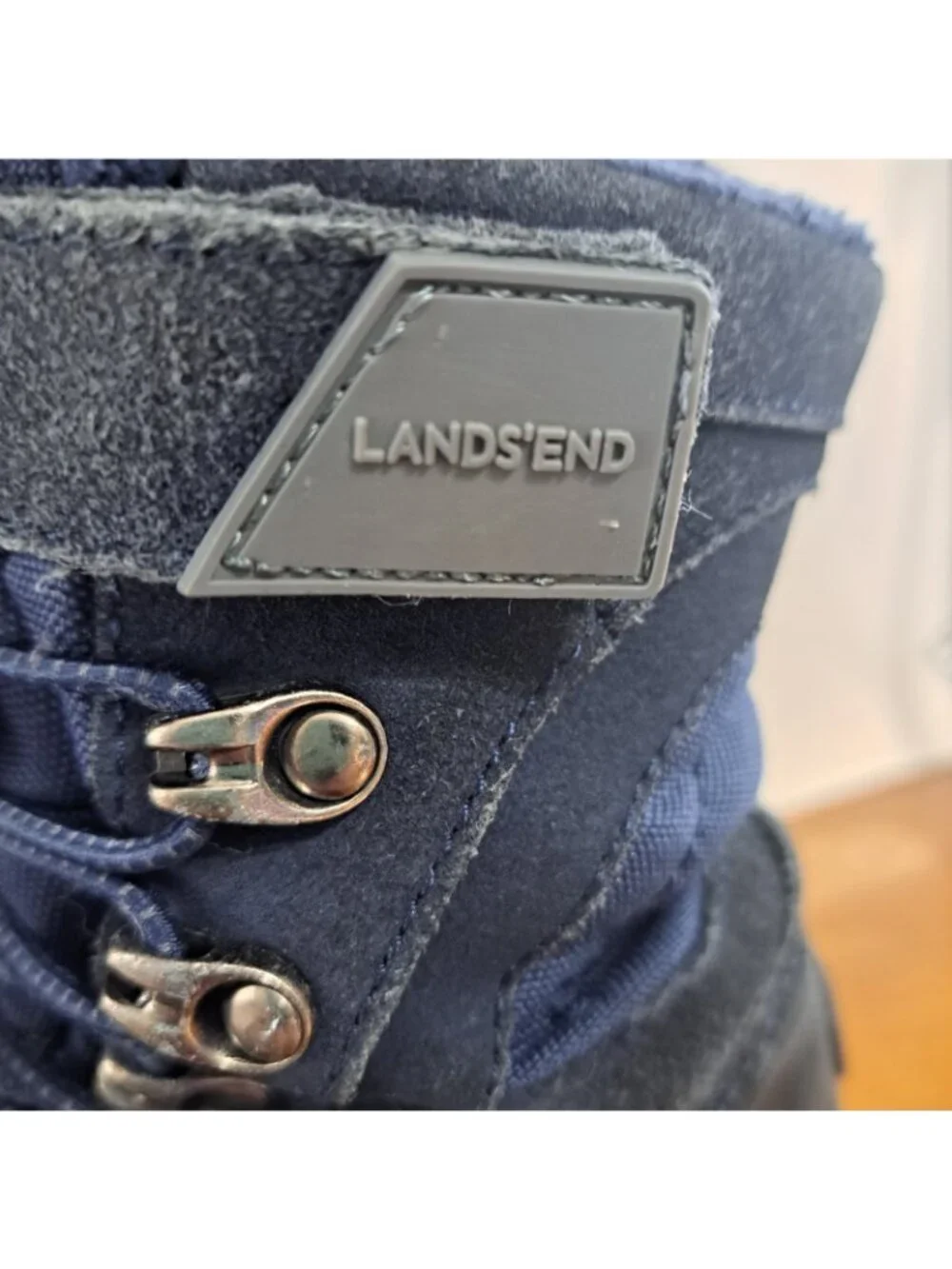 Lands' End Youth US 10 Navy Blue Snow Boots